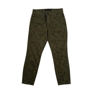 Rock & Republic Kashmiere Crop Denim Jean Womens 6 Green & Black R210649 Cropped
